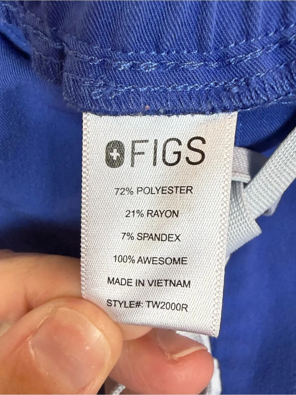 FIGS Yola Skinny Scrub Pants M Blue Cargo Pockets Technical Collection Medium